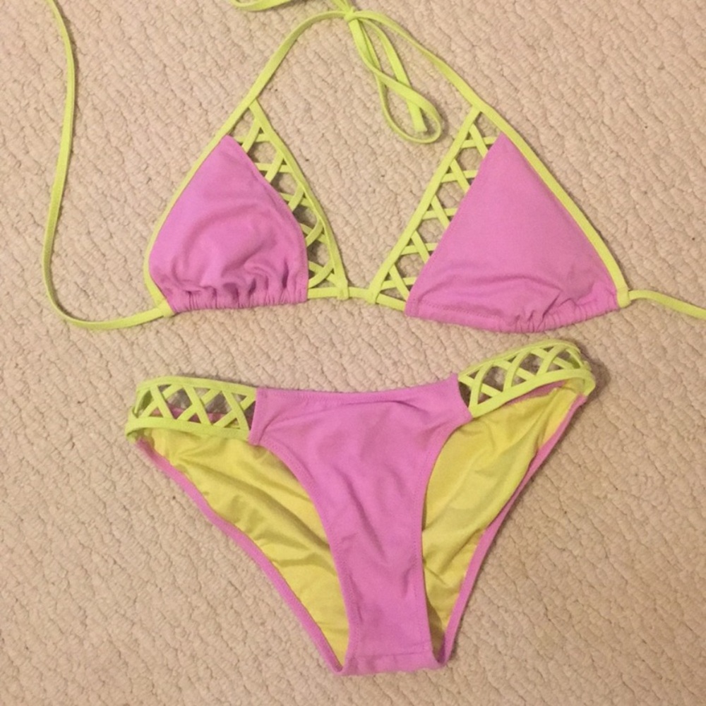 Pink bikini. Size small
